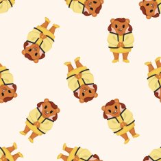 bear cartoon seamless pattern N2