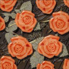 Roses seamless pattern background glass effect