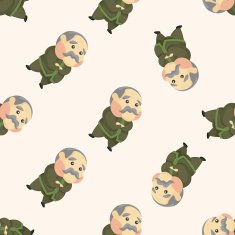 grandfather seamless pattern N2