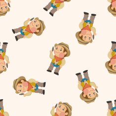 Cowboy seamless pattern N10