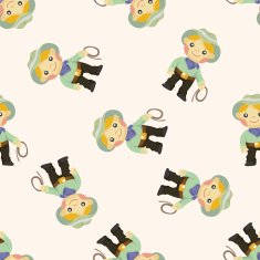 Cowboy seamless pattern N15