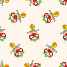 clowns seamless pattern N6