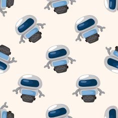 Robot seamless pattern N21