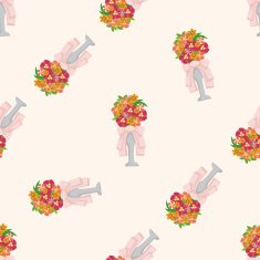 flower bouquet seamless pattern