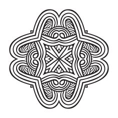 celtic knot pattern card mandala amulet N17