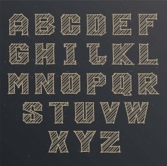 alphabet chalkboard font drawing