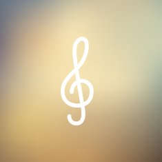 G-clef thin line icon N3