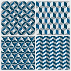 Set of geometric seamless patterns N25