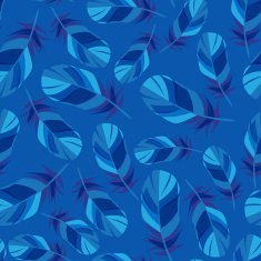 Colorful seamless pattern with bright abstract transparent feathers N4