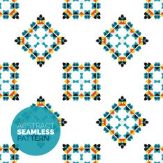 Vector colorful seamless geometric pattern Modern stylish abstract texture N46