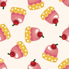 decorating cake cartoon sticker icon