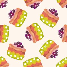 decorating cake cartoon sticker icon N6