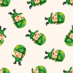 people theme soldier cartoon sticker icon