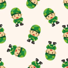 people theme soldier cartoon sticker icon N4