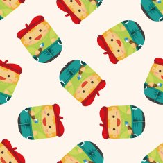 Painter cartoon sticker icon