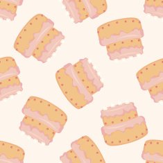 birthday decorating cake cartoon sticker icon