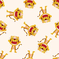 animal tiger cartoon sticker icon