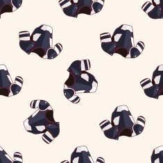 hockey equipment cartoon sticker icon N8