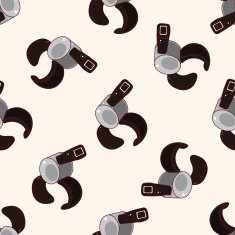 hockey equipment cartoon sticker icon N10