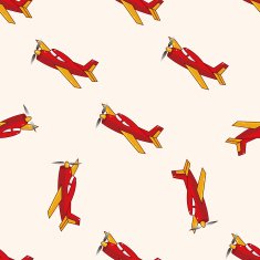 transportation airplane cartoon sticker icon N6