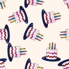 birthday decorating cake cartoon sticker icon N2
