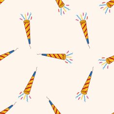 Birthday ribbon cartoon sticker icon N2