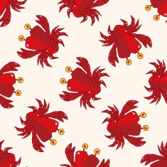 crab cartoon sticker icon