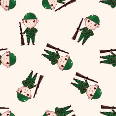 people theme soldier cartoon sticker icon N10