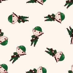 people theme soldier cartoon sticker icon N11