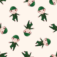 people theme soldier cartoon sticker icon N13