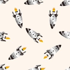 Spaceship cartoon sticker icon