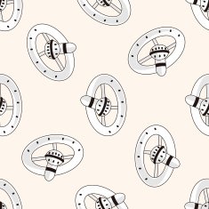 Space ufo cartoon sticker icon N2