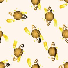 Space planet cartoon sticker icon