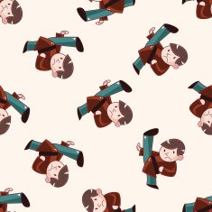 Kung fu cartoon sticker icon