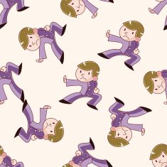 Kung fu cartoon sticker icon N2