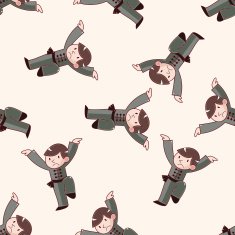 Kung fu cartoon sticker icon N7