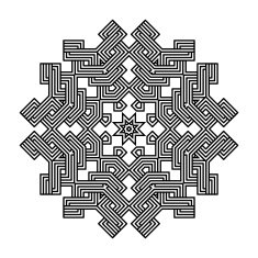 celtic knot pattern card mandala amulet N21