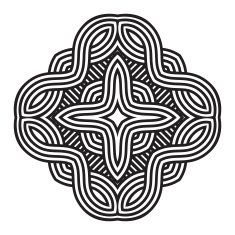 celtic knot pattern card mandala amulet N23