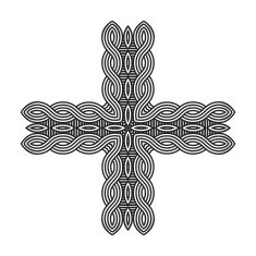 celtic knot pattern card mandala amulet N24