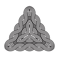 celtic knot pattern card mandala amulet N26