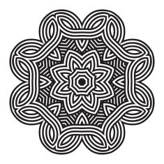 celtic knot pattern card mandala amulet N27