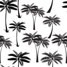 Palm Leaf Seamless Pattern Background Vector Illustration N5