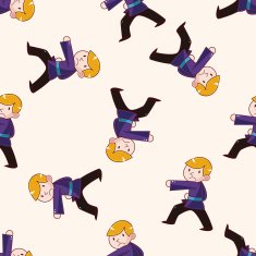 Kung fu cartoon sticker icon N9