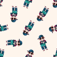hip hop dancer cartoon sticker icon N8