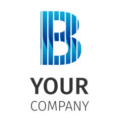 Abstract blue logo B