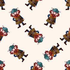 vikings cartoon sticker icon N3