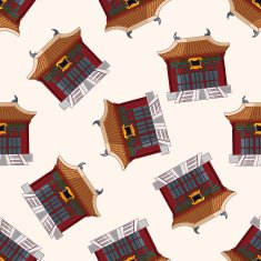 Chinese building cartoon sticker icon N5