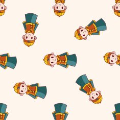 Chinese people cartoon sticker icon N11