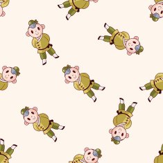 Chinese people cartoon sticker icon N12