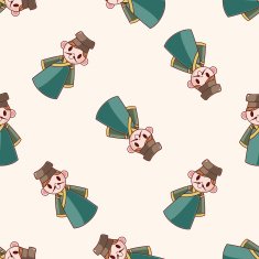 Chinese people cartoon sticker icon N17